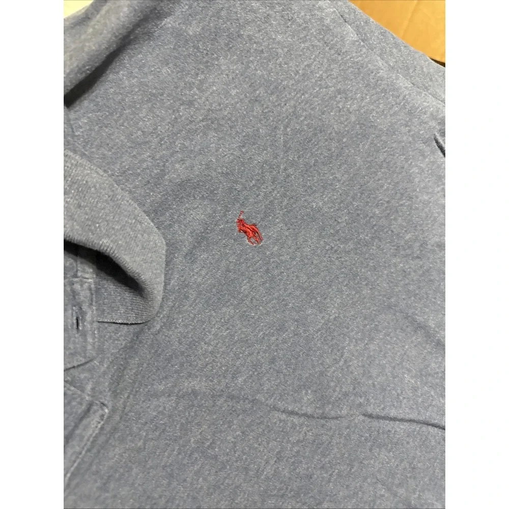 Vintage Polo Ralph Lauren Shirt Mens 4XB 4X Big Blue Short Sleeve Polo Red Pony